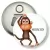 Przypinka otwieracz-magnes Matura z zatroskaną małpą