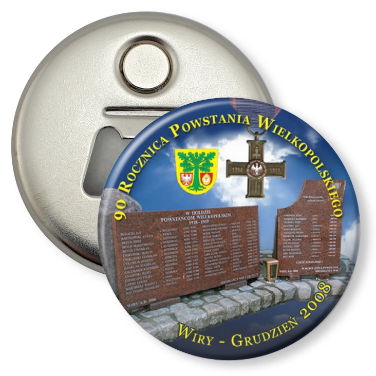 przypinka otwieracz-magnes 90 rocznica Powstania Wielkopolskiego