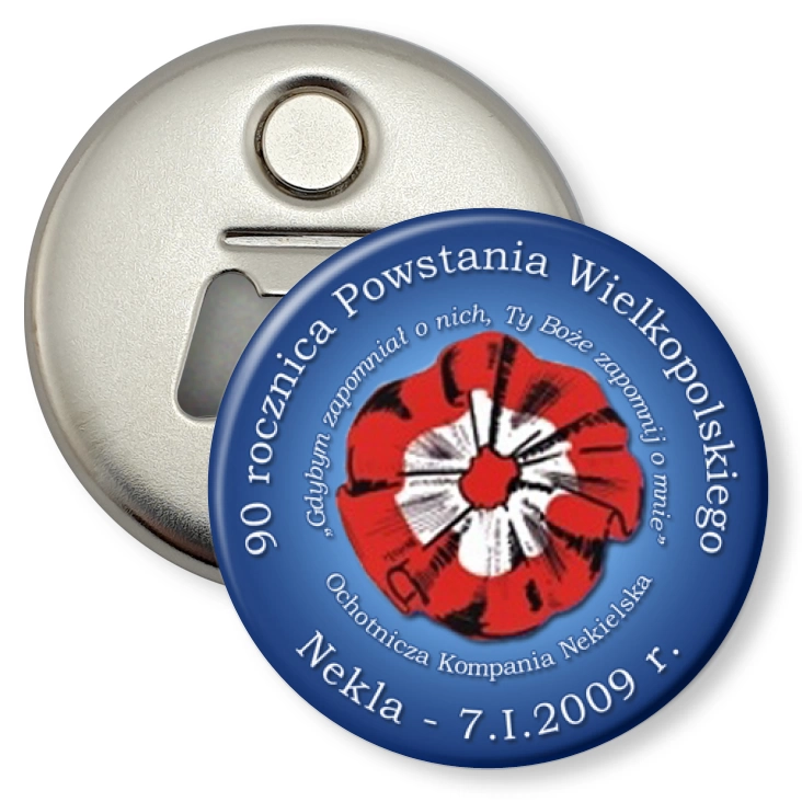 przypinka otwieracz-magnes 90 rocznica Powstania Wielkopolskiego
