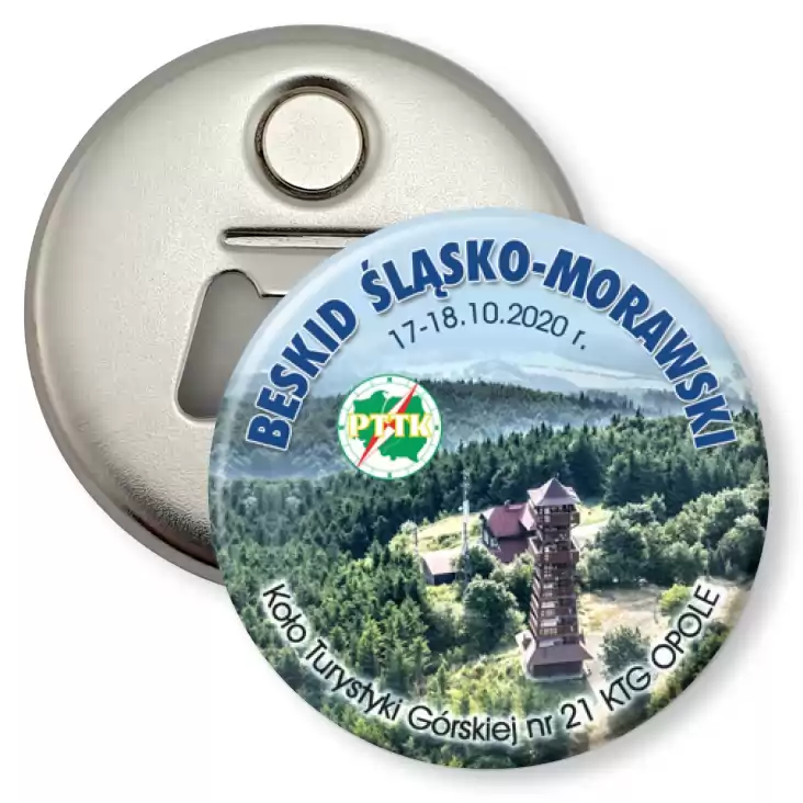 przypinka otwieracz-magnes Beskid Śląsko-Morawski