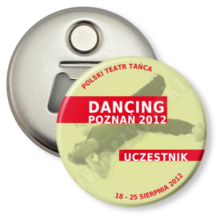 przypinka otwieracz-magnes Dancing Poznań 2012 - uczestnik