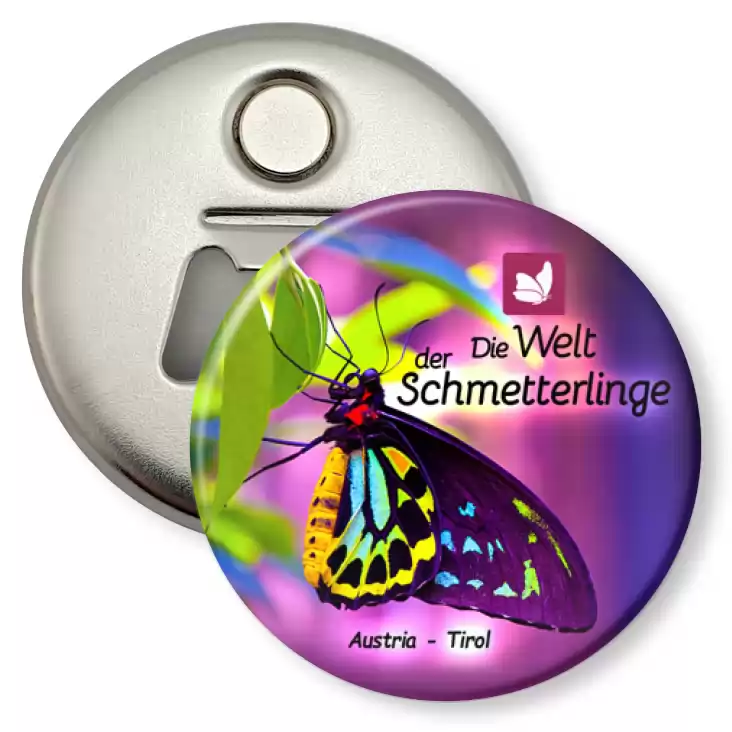 przypinka otwieracz-magnes Die Welt der Schmetterlinge