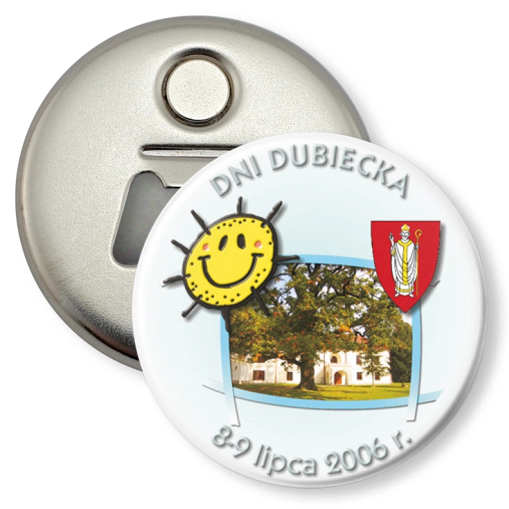 przypinka otwieracz-magnes Dni Dubiecka 2006