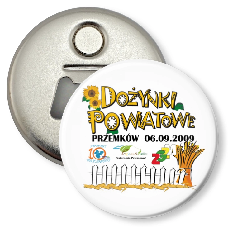 przypinka otwieracz-magnes Dożynki Powiatowe - Przemków 2009