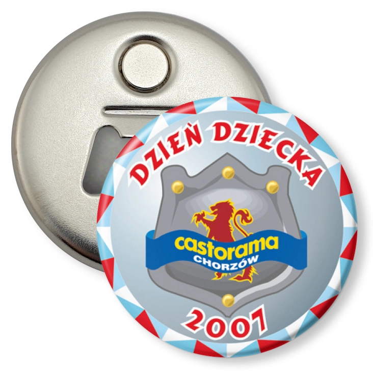 przypinka otwieracz-magnes Dzień Dziecka 2007