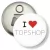 Przypinka otwieracz-magnes I love topshop