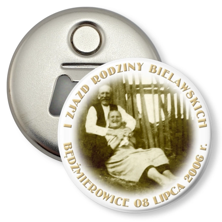 przypinka otwieracz-magnes I zjazd rodziny Bielawskich