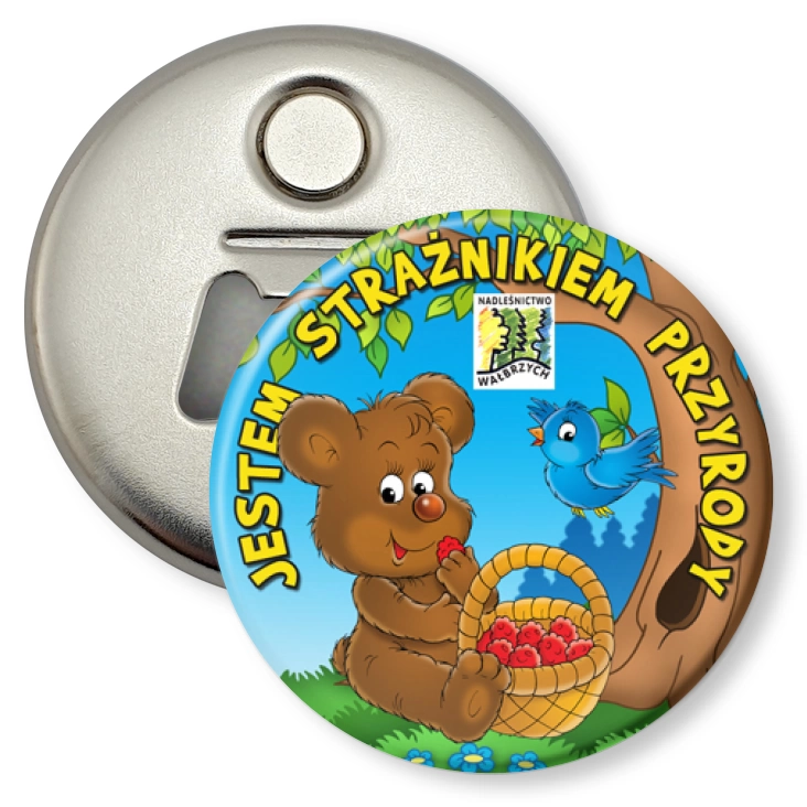 przypinka otwieracz-magnes Jestem Strażnikiem Przyrody