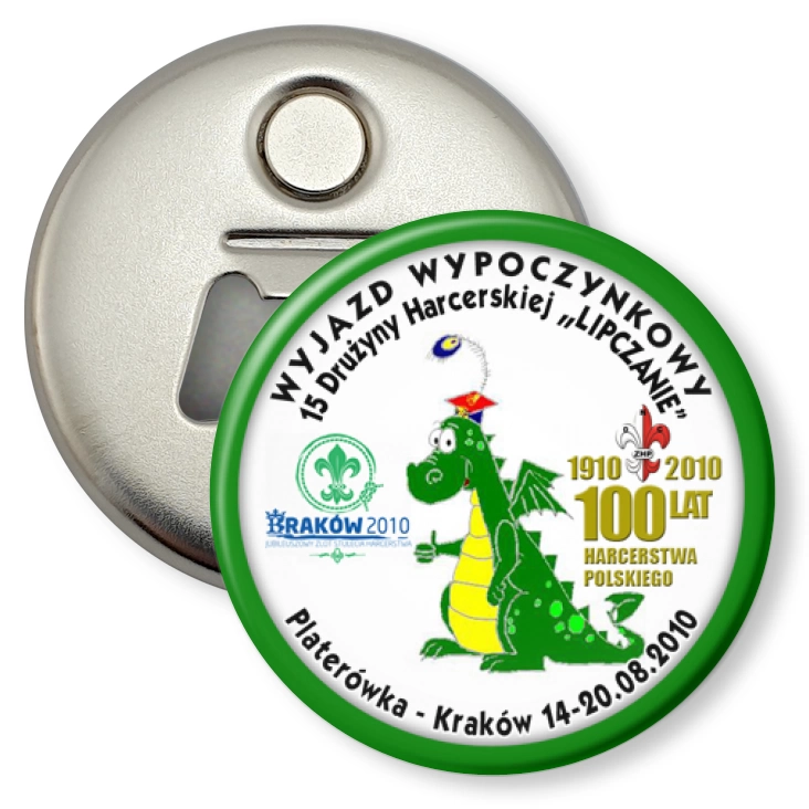 przypinka otwieracz-magnes Lipczanie