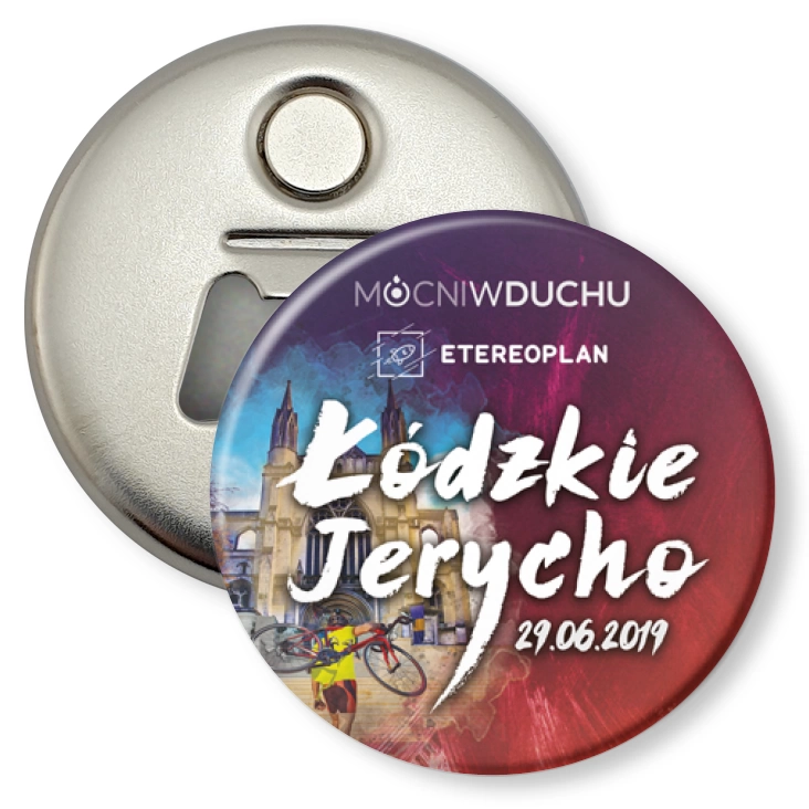 przypinka otwieracz-magnes Łódzkie Jerycho