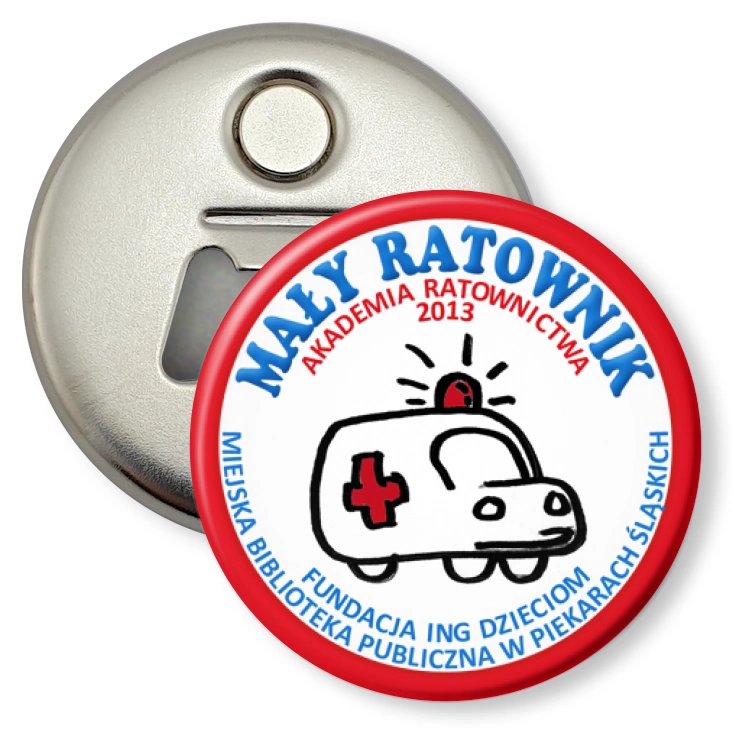 przypinka otwieracz-magnes Mały Ratownik