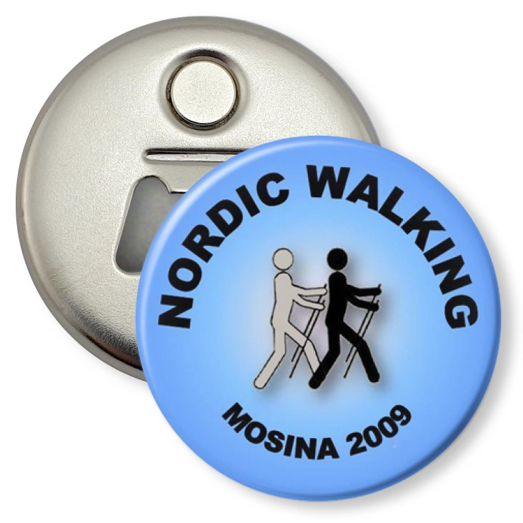 przypinka otwieracz-magnes Nordic Walking