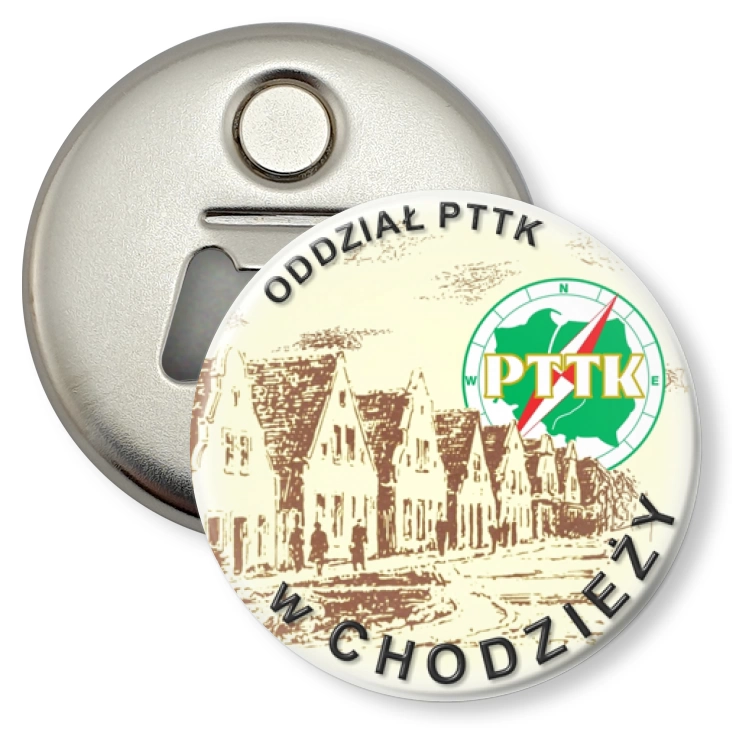 przypinka otwieracz-magnes Oddział PTTK w Chodzieży
