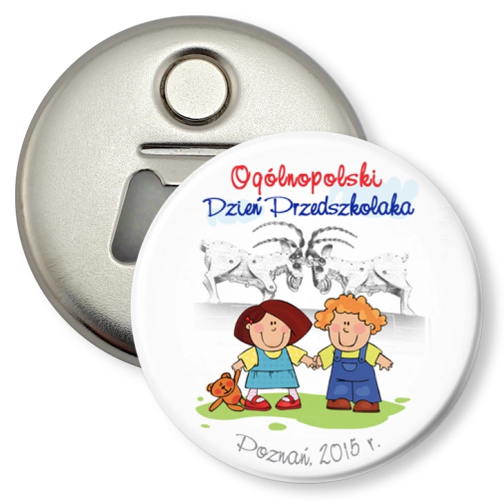 przypinka otwieracz-magnes Ogolnopolski Dzień Przedszkolaka