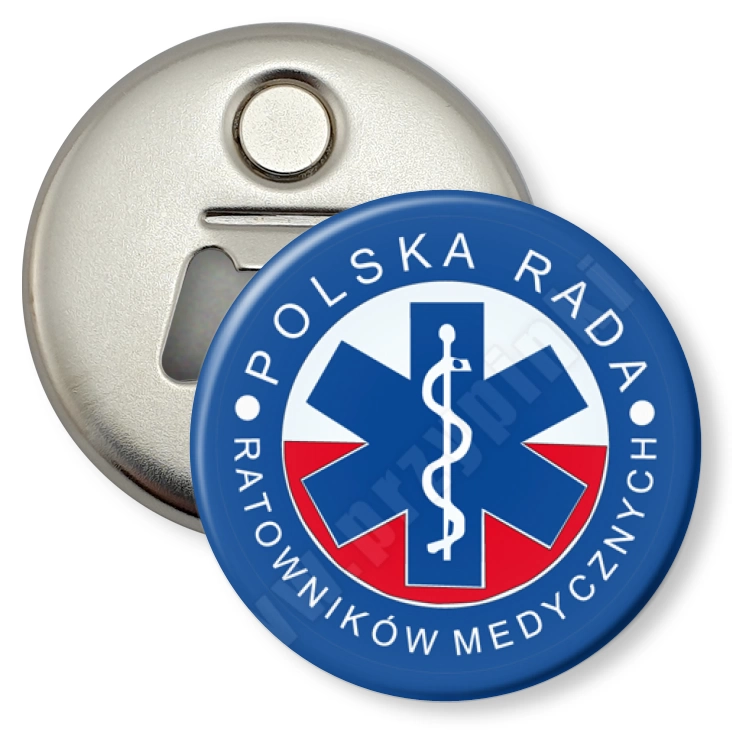 przypinka otwieracz-magnes Polska Rada Ratowników Medycznych
