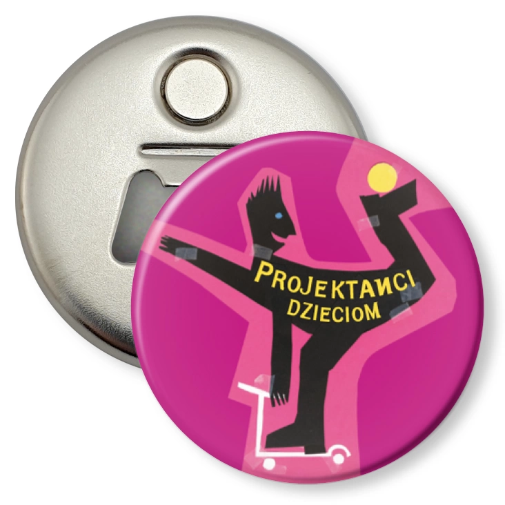 przypinka otwieracz-magnes Projektanci dzieciom A