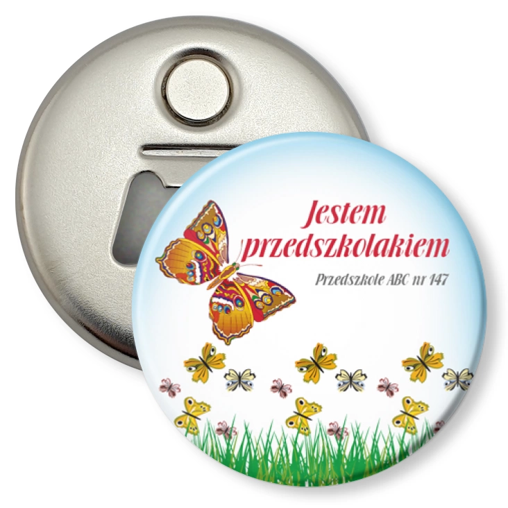 przypinka otwieracz-magnes Przedszkole ABC nr 147