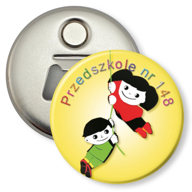 przypinka otwieracz-magnes Przedszkole nr 148