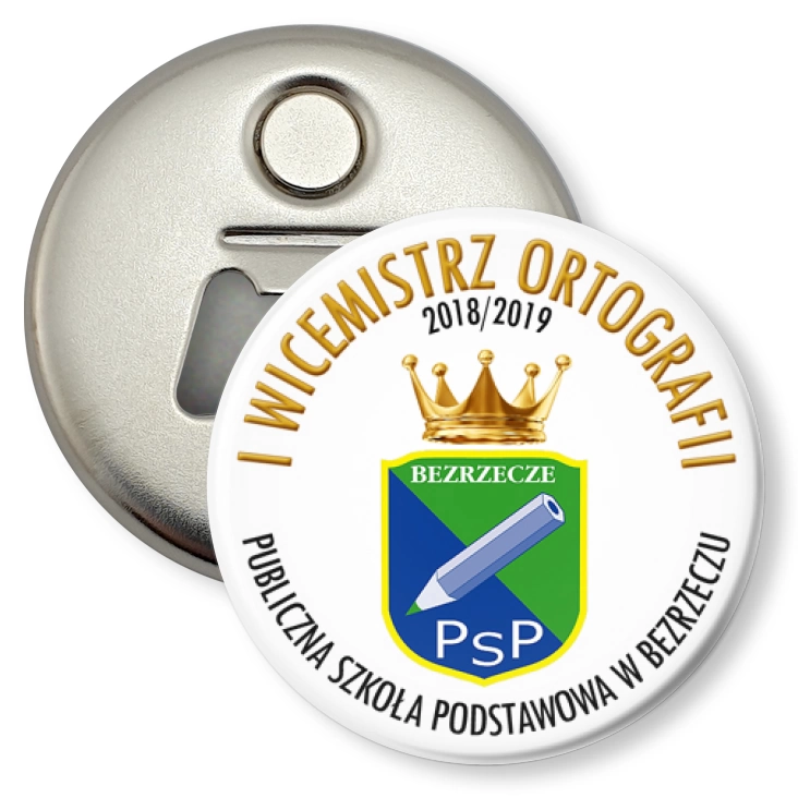 przypinka otwieracz-magnes PSP w Bezrzeczu