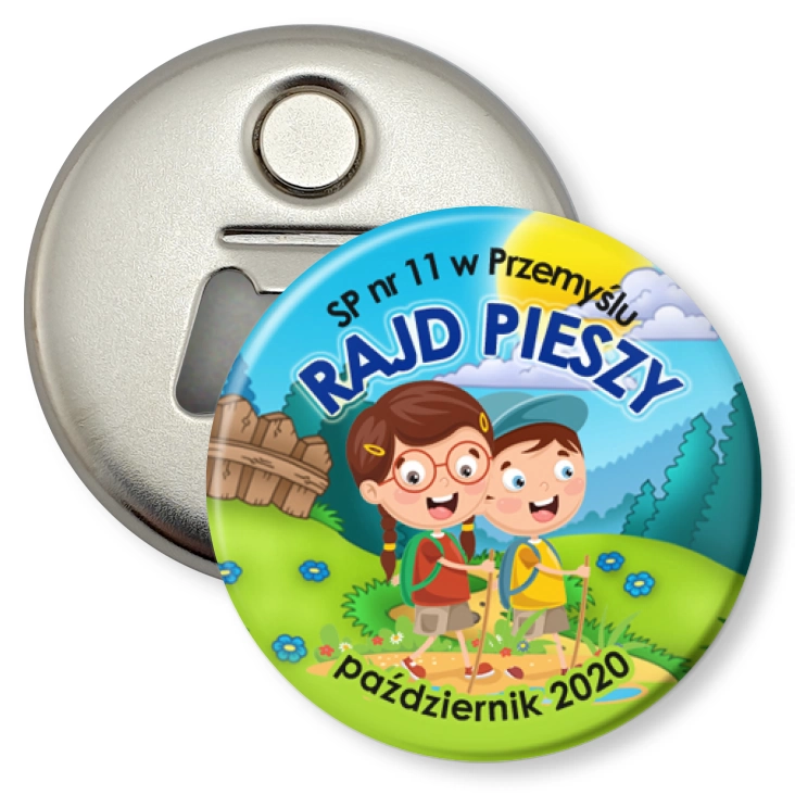 przypinka otwieracz-magnes Rajd pieszy SP nr 11 w Przemyślu