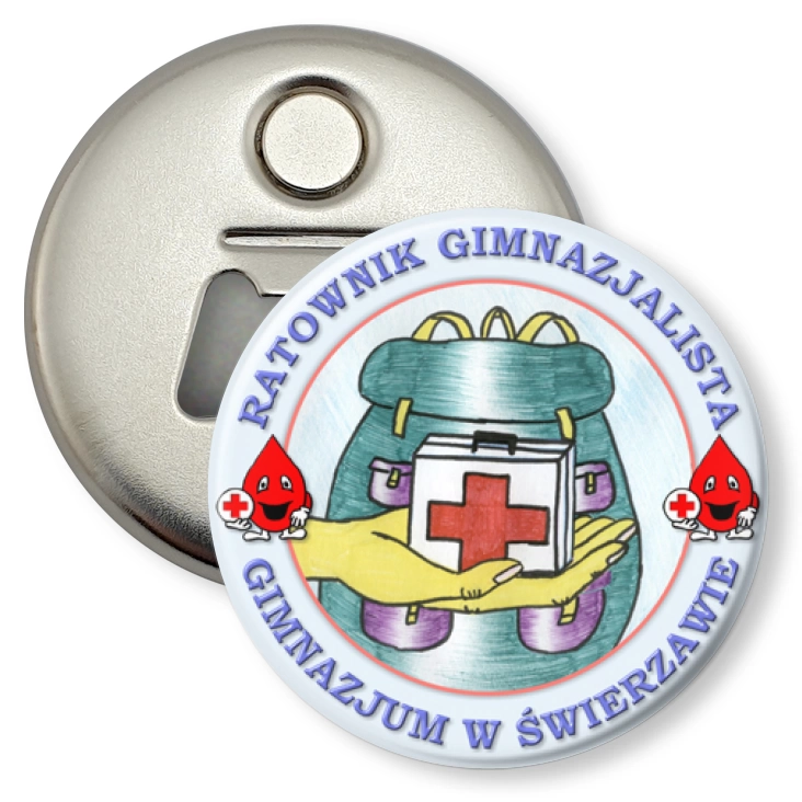 przypinka otwieracz-magnes Ratownik Gimnazjalista