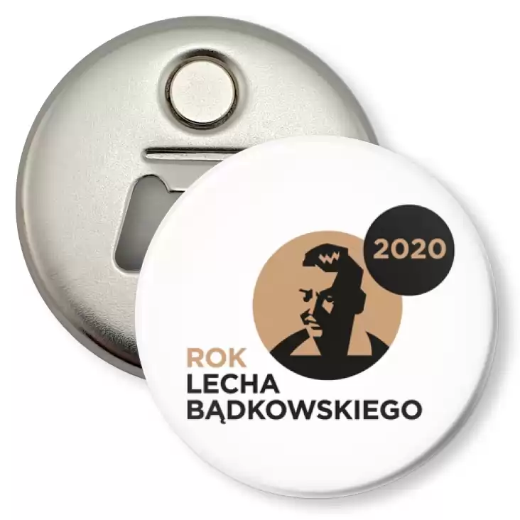 przypinka otwieracz-magnes 2020 Rok Lecha Bądkowskiego