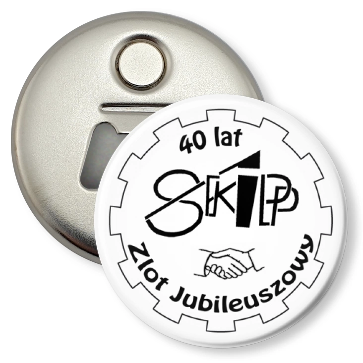 przypinka otwieracz-magnes SKIP Zjazd Jubileuszowy