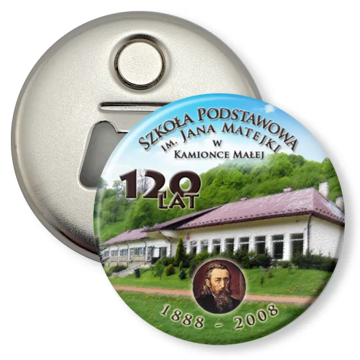 przypinka otwieracz-magnes SP w Kamionce Małej