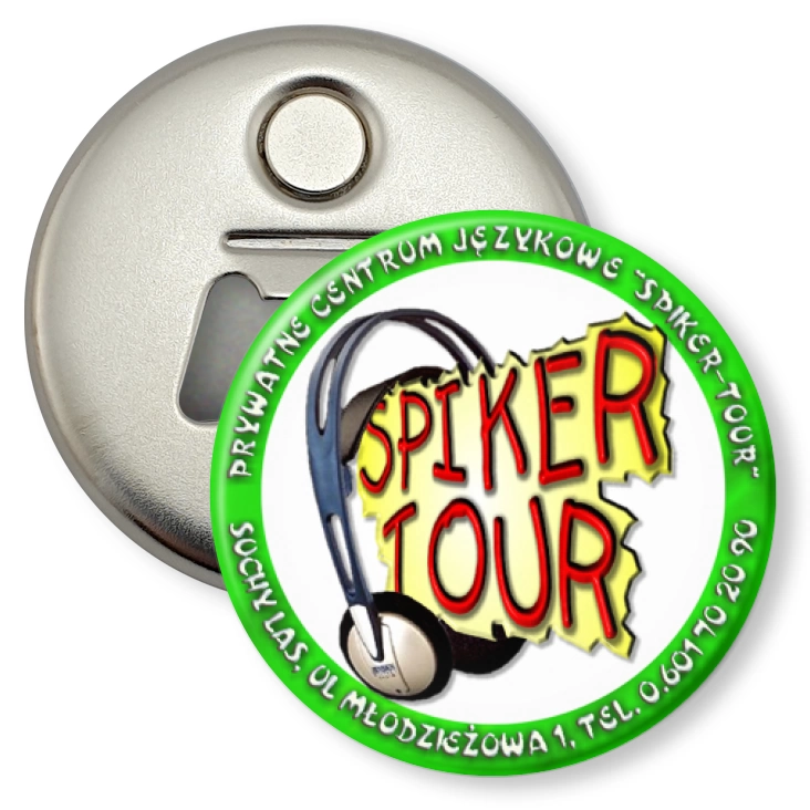 przypinka otwieracz-magnes Spiker-Tour