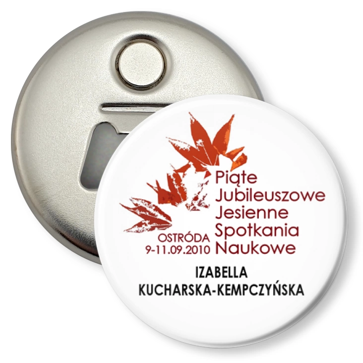 przypinka otwieracz-magnes Spotkania Naukowe - Ostróda 2010