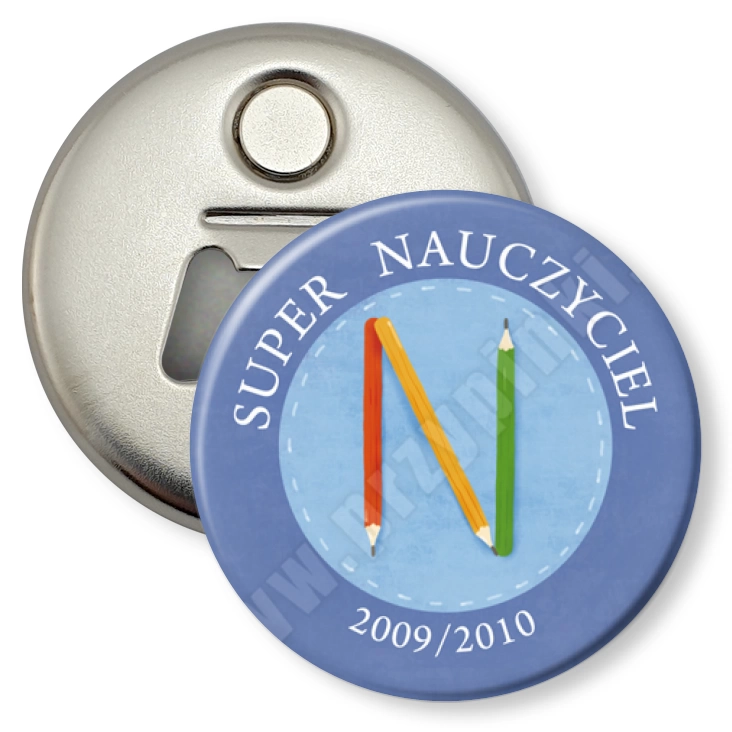 przypinka otwieracz-magnes Super Nauczyciel
