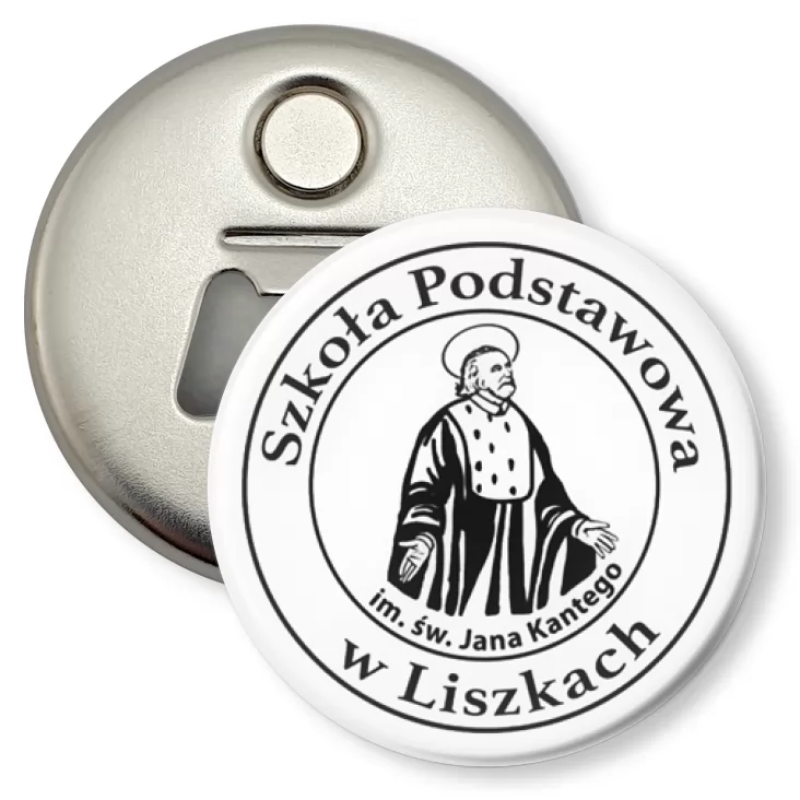 przypinka otwieracz-magnes Szkoła Podstawowa w Liszkach
