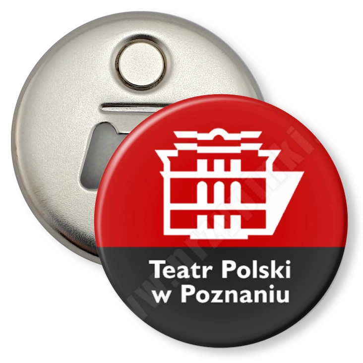 przypinka otwieracz-magnes Teatr Polski w Poznaniu