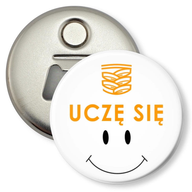 przypinka otwieracz-magnes Uczę się