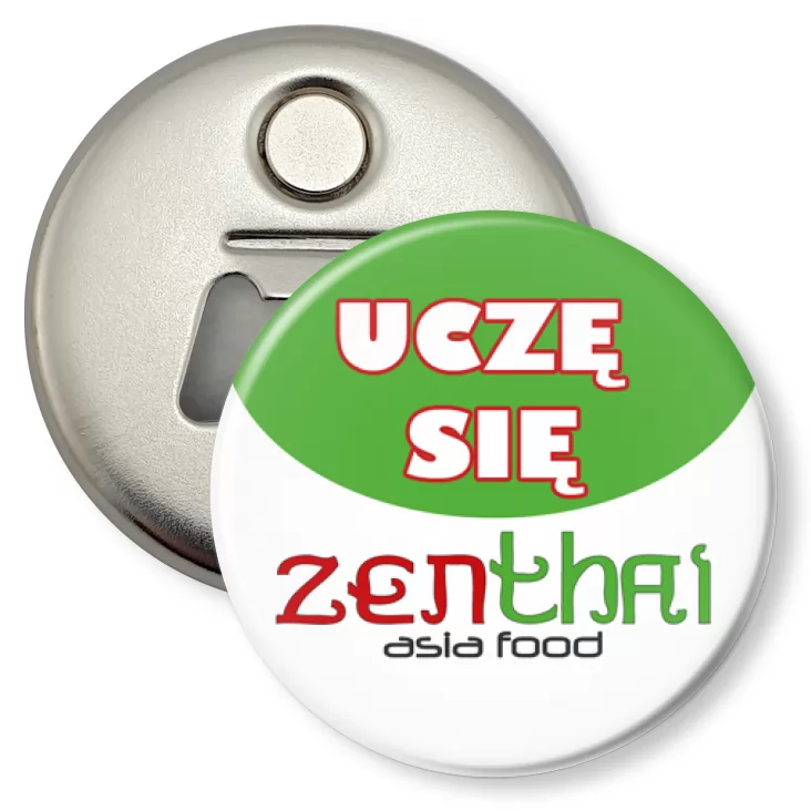 przypinka otwieracz-magnes Uczę się - Zenthai