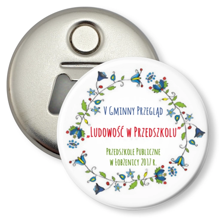 przypinka otwieracz-magnes V Gminny Przegląd