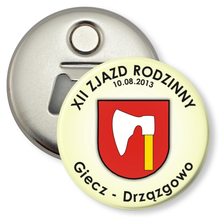 przypinka otwieracz-magnes XII Zjazd Rodzinny