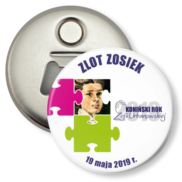 przypinka otwieracz-magnes Zlot Zosiek 2019