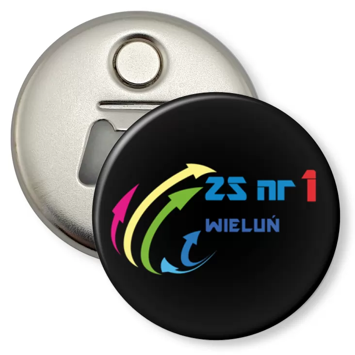przypinka otwieracz-magnes ZS nr 1 w Wieluniu