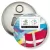 Przypinka otwieracz-magnes 300 dni do Euro - II Piłkarska Gra Miejska - Dania