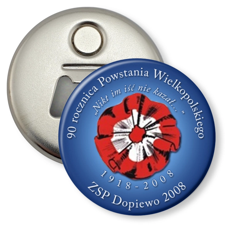 przypinka otwieracz-magnes 90 rocznica Powstania Wielkopolskiego