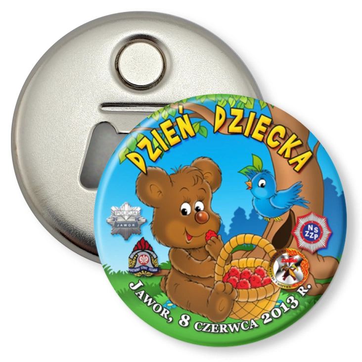 przypinka otwieracz-magnes Dzień Dziecka 2013