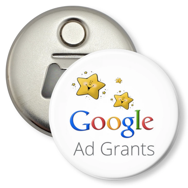przypinka otwieracz-magnes Google Ad Grants