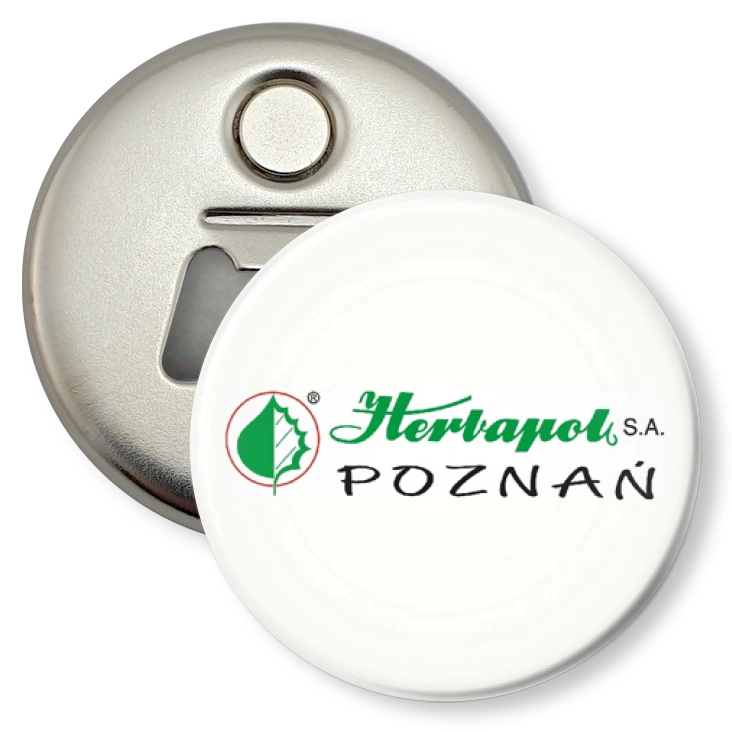 przypinka otwieracz-magnes Herbapol S.A. - Poznań