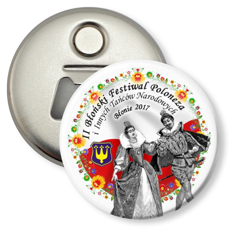 przypinka otwieracz-magnes II Błoński Festiwal Poloneza i Innych Tańców Narodowych