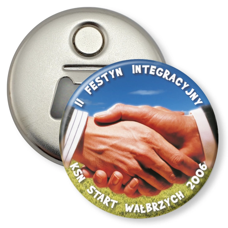 przypinka otwieracz-magnes II Festyn Integracyjny