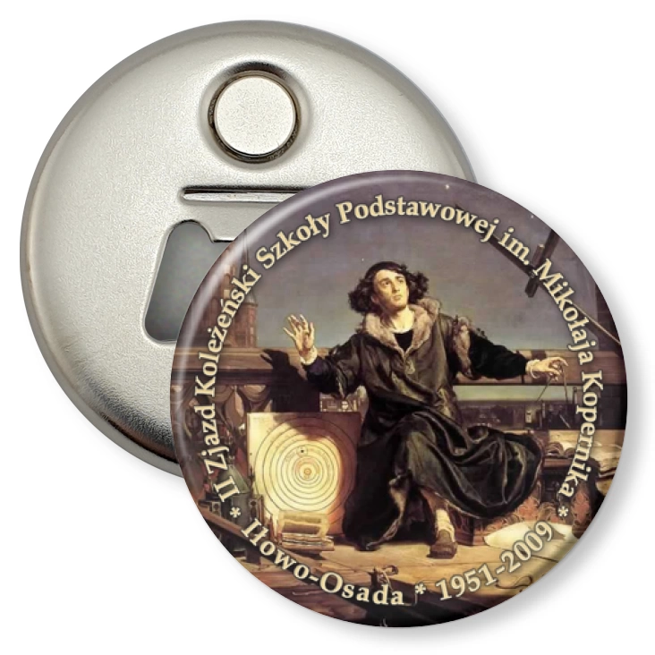 przypinka otwieracz-magnes II Zjazd Koleżeński Iłowo 2009