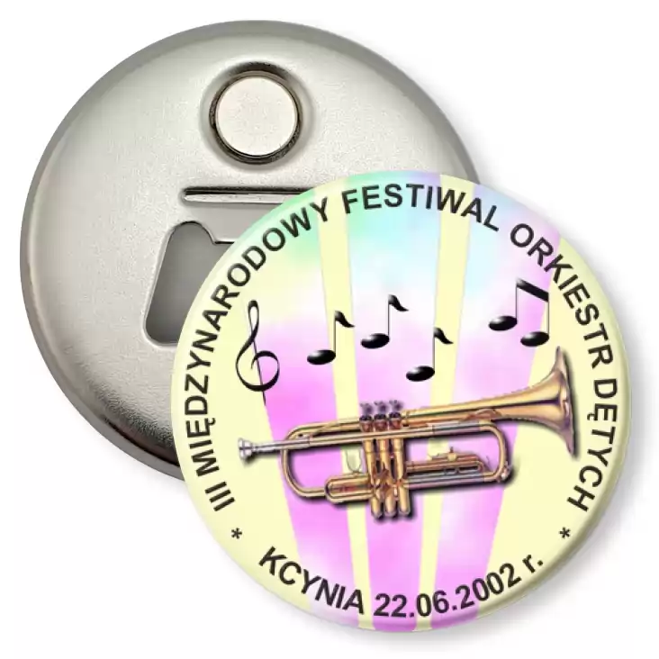 przypinka otwieracz-magnes III Międzynarodowy Festiwal Orkiestr Dętych