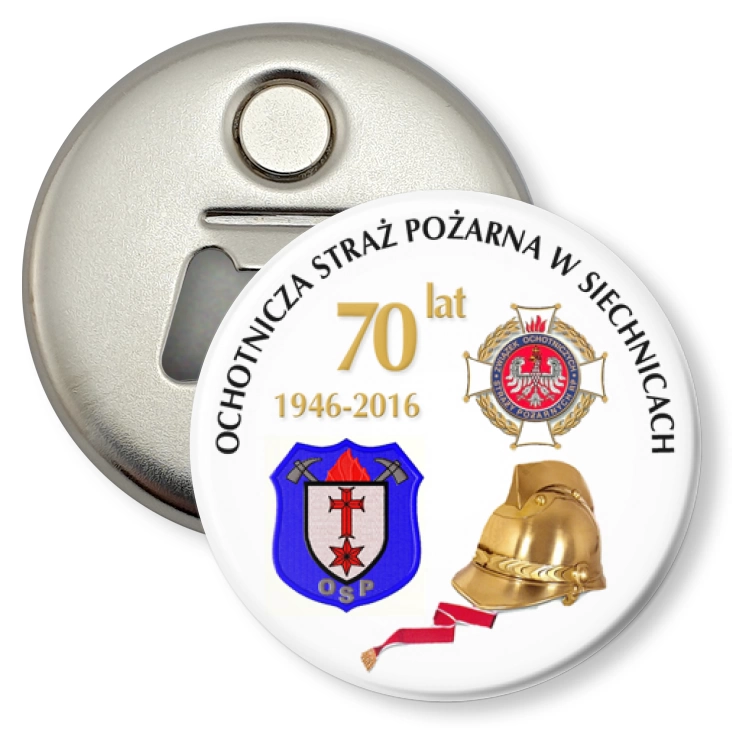 przypinka otwieracz-magnes OSP Siechnice