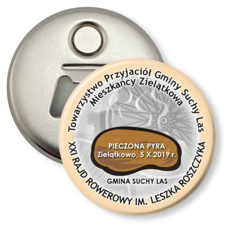przypinka otwieracz-magnes Pieczona Pyra 2019